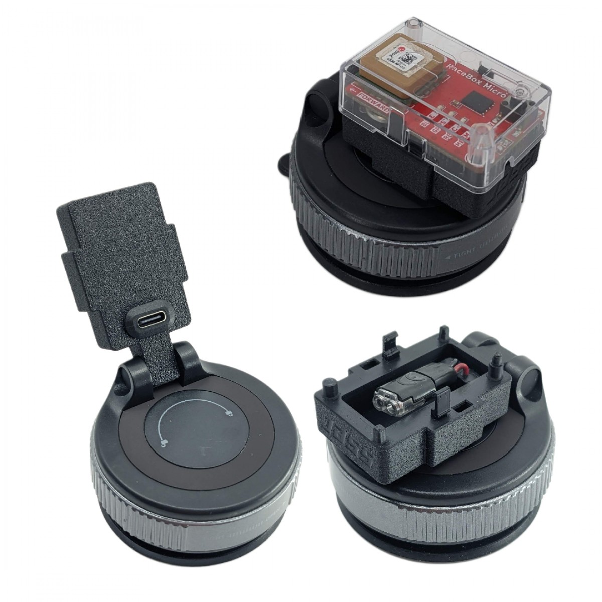 RaceBox Micro Windshield Mount, options